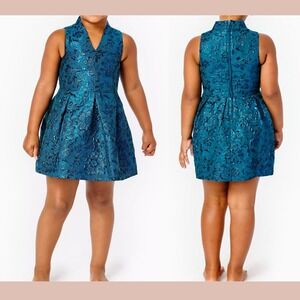 NWT‎ $118 LILLY PULITZER [ 3 ] Mini Tanlee Dress Teal Bay Blooming Brocade U1374